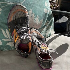 New Balance Gray and Orange Sneakers